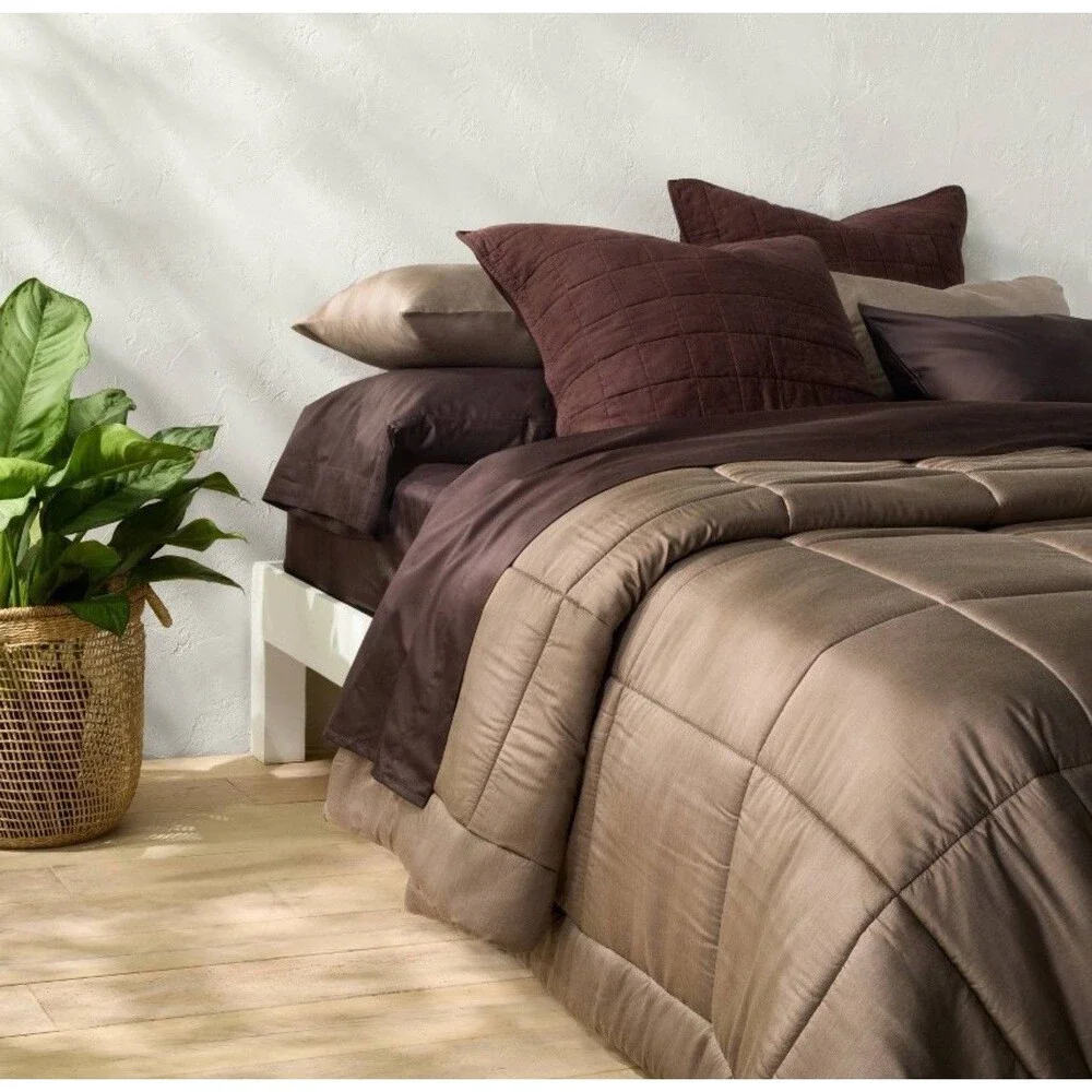 King 600 Thread Count Sateen Sheet Set Dark Fig - Casaluna NEW